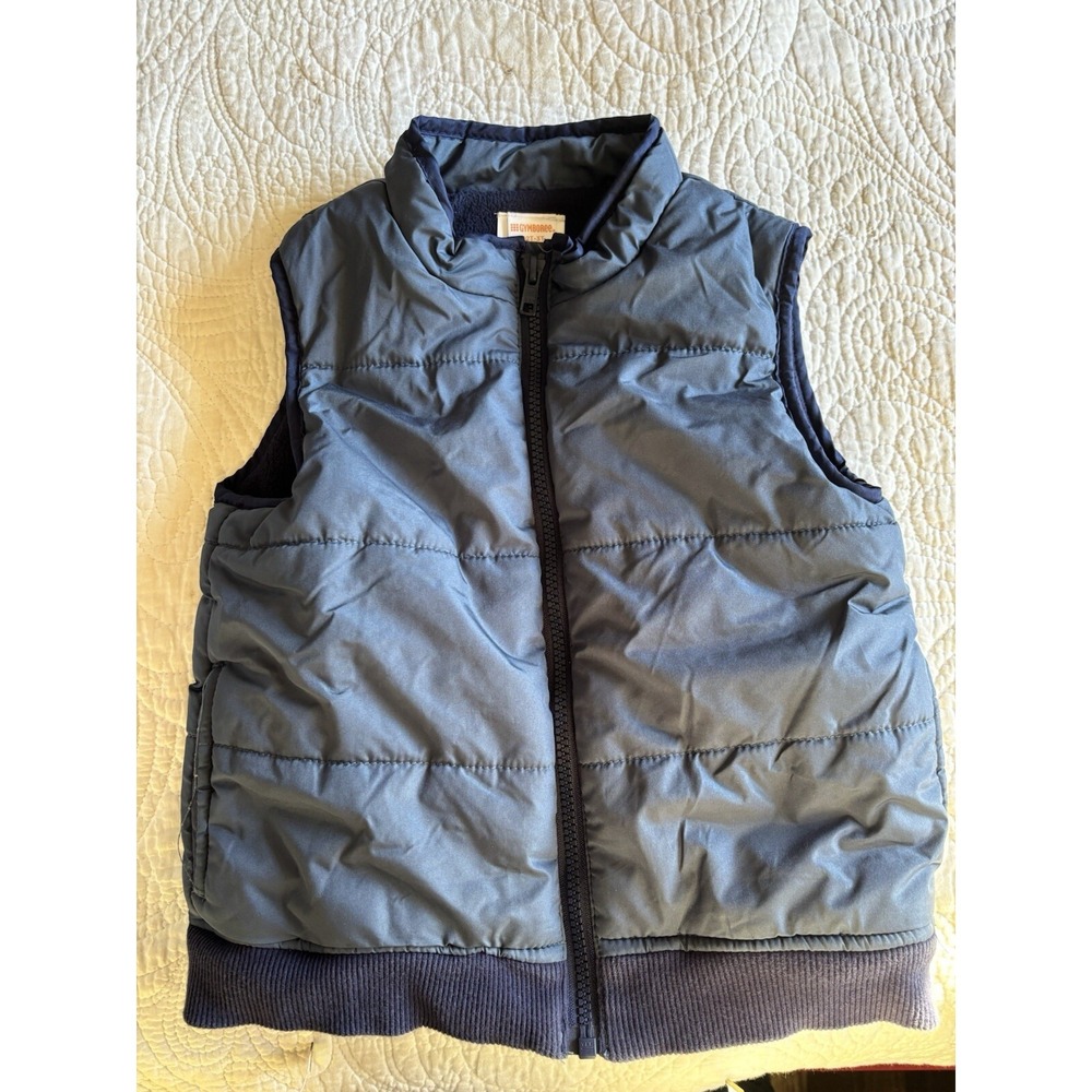 Gymboree Boys Navy Blue Puffy‎ Vest Fleece Lined Jacket Toddler Size 2T-3T